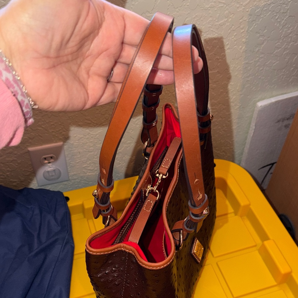 Dooney & Bourke Briana Ostrich Shoulder Bag - Picture 11 of 16